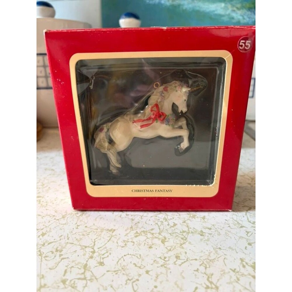 Vintage 1992 Carlton Cards Heirloom Collection Christmas Fantasy Unicorn Ornamen